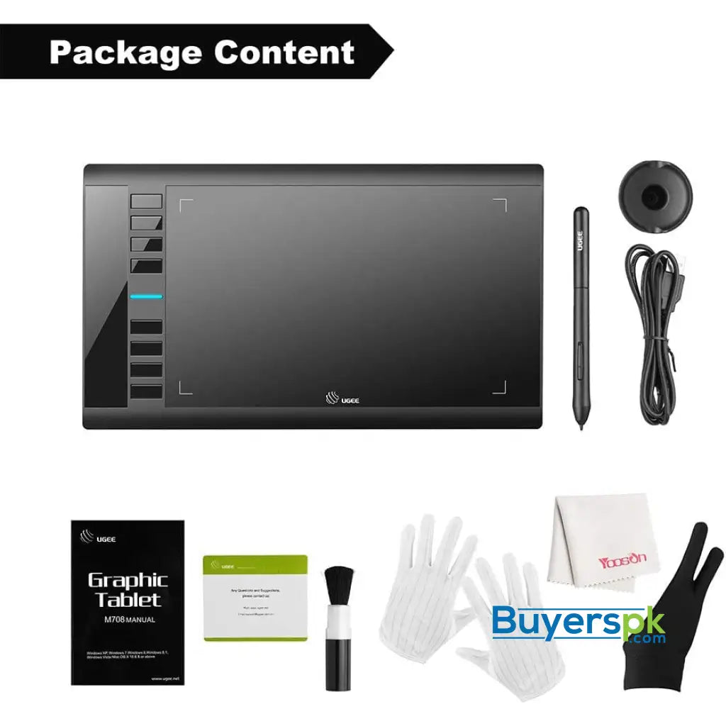 UGEE M708 Graphic Tablet 10X6 Inch Price in Pakistan UGEE M708 Graphic Tablet 10X6 Inch Price in Pakistan